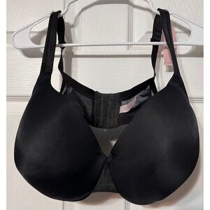 Cacique Intimates NWT Black Full Coverage Satin‎ Bra Size 46D Support Solution